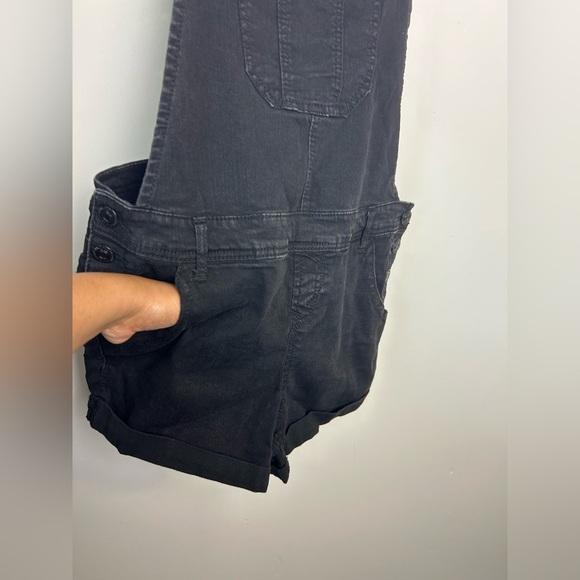 WallFlower Women’s Romper Shorts Denim Black Sharcoal Size L Casual Timeless - Picture 11 of 13